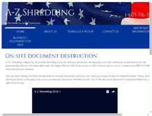 Tablet Screenshot of a-zshredding.com